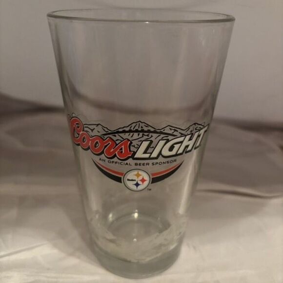 Coors Light Pittsburgh Steelers 16oz Glass - Picture 1 of 7